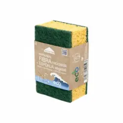 Set de 2 Eco Estropajos con Esponja Vegetal ROZENBAL 2,6x6,9x11 cm