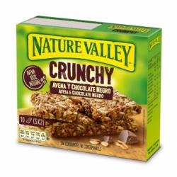 Barritas de avena y chocolate negro Crunchy Nature Valley pack de 10 unidades de 21 g.