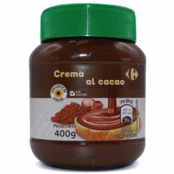 Crema de cacao con avellanas Carrefour sin gluten 400 g.