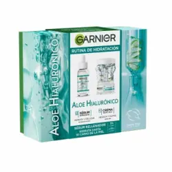 Set Garnier SkinActive Rutina Hidratación Aloe Hialurónico: Sérum 30 ml y crema de día jelly 50 ml.