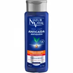 Champú anticaída para cabellos grasos NaturVital 300 ml.