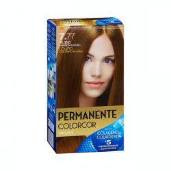 Coloración permanente 7.77 rubio marrón intenso Deliplus Caja 1 ud