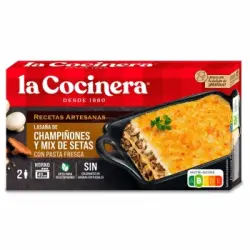 Lasaña de champiñones y mix de setas La cocinera 500 g.