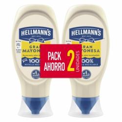 Mayonesa Hellman's sin gluten pack de 2 unidades de 430 g.
