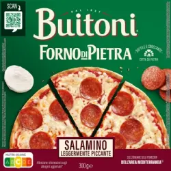Pizza salami ligeramante picante Forno di Pietra Buitoni 300 g.