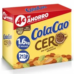 Cacao soluble sin azúcar añadido Cola Cao 1,6 kg.
