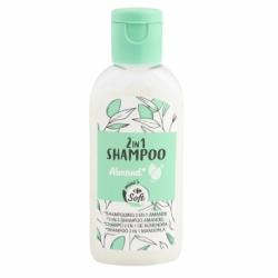 Champú 2 en 1 con aceite de almendras dulces para todo tipo de cabello mini ́s Carrefour 75 ml