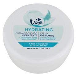 Crema hidratante cara y cuerpo con aceite de jojoba y vitamina E Carrefour 250 ml.