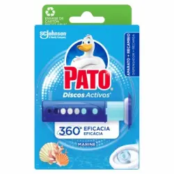 Discos wc activos inodoros frescor marino aparato + recambio Pato 1 ud.