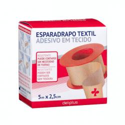 Esparadrapo 100% textil de viscosa Deliplus resistente Caja 1 ud