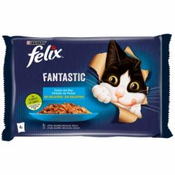 Gelatina selección de pescados para gatos Felix Fantastic Purina 4x85 g