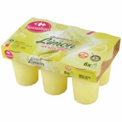 Granizado de limón sin azúcar Carrefour Sensation sin gluten pack de 6 unidades de 200 ml.