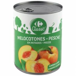 Melocotón en almibar ligero Classic Carrefour 480 g.