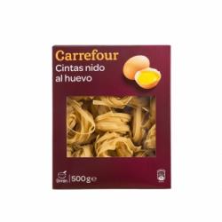 Pasta cintas nido al huevo Carrefour 500 g.