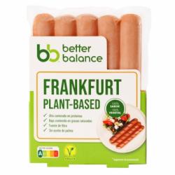 Salchichas 100% vegetal estilo frankfurt Better Balance sin aceite de palma 200 g.