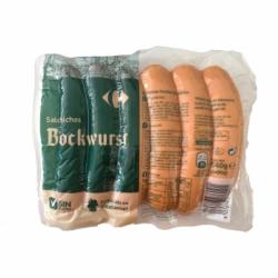 Salchichas bockwurst Carrefour sin gluten sin lactosa 540 g.