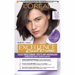 Tinte permanente tono 5.11 castaño claro ceniza intenso Excellence Cool Creme L'Oréal Paris 1 ud.