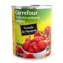Tomate natural pelado Carrefour 480 g.