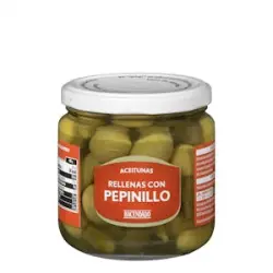 Aceitunas verdes rellenas con pepinillo Hacendado