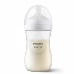 Biberón anticólico tetina de silicona flujo 3 1m+ Natural Response Philips Avent 260 ml.