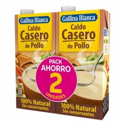 Caldo casero de pollo Gallina Blanca sin gluten pack de 2 briks de 1 l.