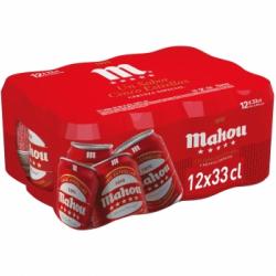 Cerveza Mahou 5 Estrellas especial pack de 12 latas de 33 cl.