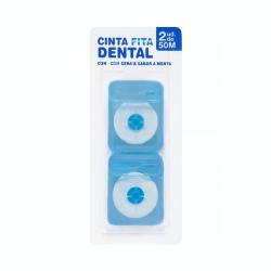 Cinta dental con cera y sabor menta Paquete 1 ud