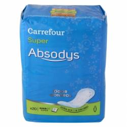 Compresas incontinencia super Absodys Carrefour 20 ud.