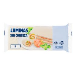 Láminas sin corteza de pan de molde blanco Pan Piuma Paquete 0.25 kg