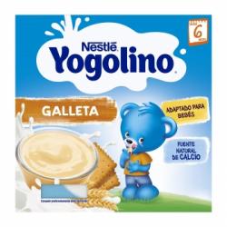 Postre lácteo de galleta desde 6 meses Nestlé Yogolino pack de 4 unidades de 100 g