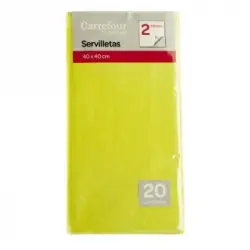 Servilletas CARREFOUR HOME 20 ud- Verde