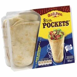 Tortilla pockets Old El Paso sin lactosa 223 g.