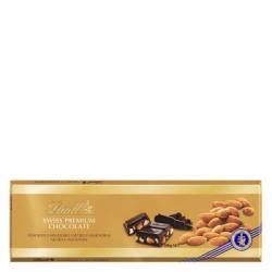 Chocolate negro con almendras enteras Lindt 300 g.