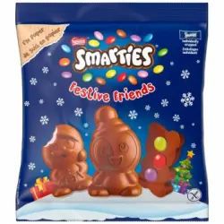 Figuras de chocolate con leche Festive Friends Nestlé Smarties 65 g.