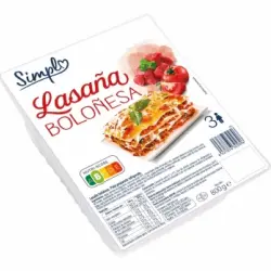 Lasaña boloñesa Simply 800 g.