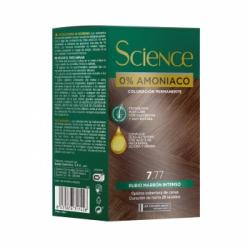 Tinte color permanente no 7.77 rubio marrón intenso 0% Amoniaco Science Les Cosmétiques 1 ud.