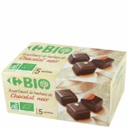 Bombones de chocolate negro surtidos ecológicos Carrefour Bio 175 g.