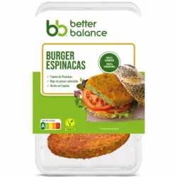 Burger espinacas vegetal Better Balance 160 g.