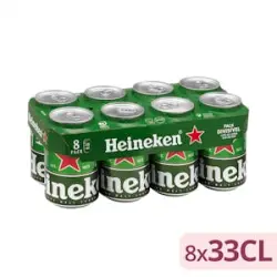 Cerveza Heineken 8 latas X 330 ml