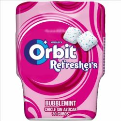 Chicles sabor frutas y mentas sin azúcar Refreshers Orbit 30 ud.