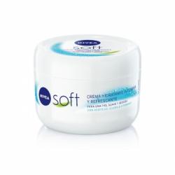 Crema hidratante intensiva con aceite de jojoba y vitamina E para cara, cuerpo y manos Soft Nivea 375 ml.