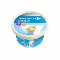Helado de vainilla sin azúcar añadido Carrefour sin gluten 500 ml.