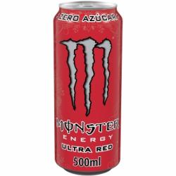 Monster Energy ultra red zero azúcar bebida energética lata 50 cl.