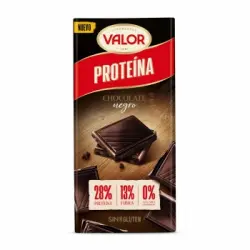 Chocolate negro alto en proteínas Valor sin gluten 90 g.