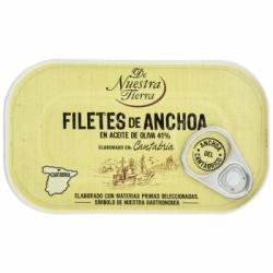 Filetes de anchoa del Cantábrico en aceite de oliva De Nuestra Tierra 53 g.