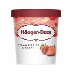 Helado de fresas y crema Häagen Dazs sin gluten 460 ml.