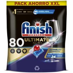 Lavavajillas a máquina en pastillas Ultimate All in 1 Finish Powerball 80 ud.
