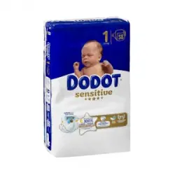 Pañales bebé talla 1 de 2-5 kg Dodot Paquete 58 ud