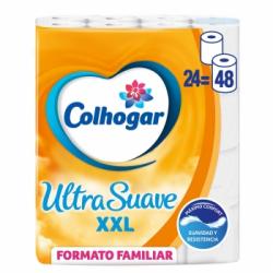 Papel higiénico compacto Colhogar Ultra Suave XXL 24 rollos