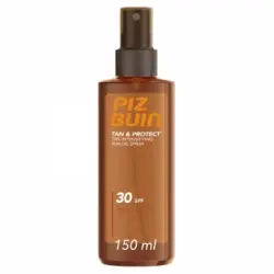 Spray protector solar acelerador del bronceado SPF 30 protección alta Tan & Protect Piz Buin 150 ml.